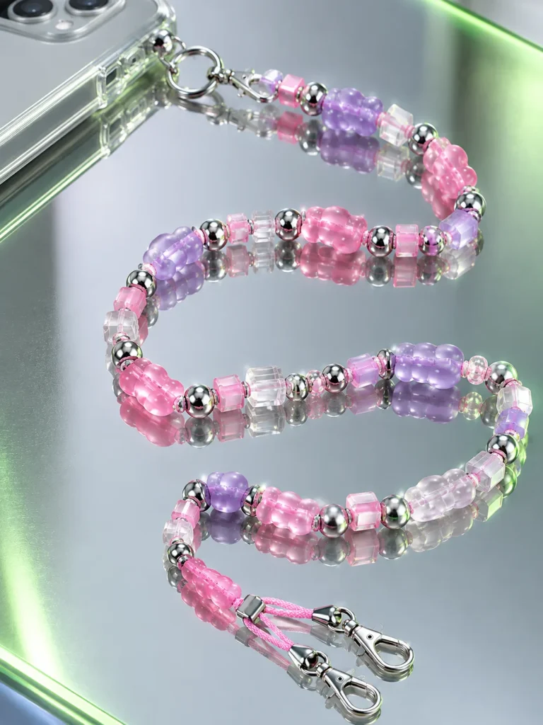 Bubble Pixel Crossbody Lanyard close up