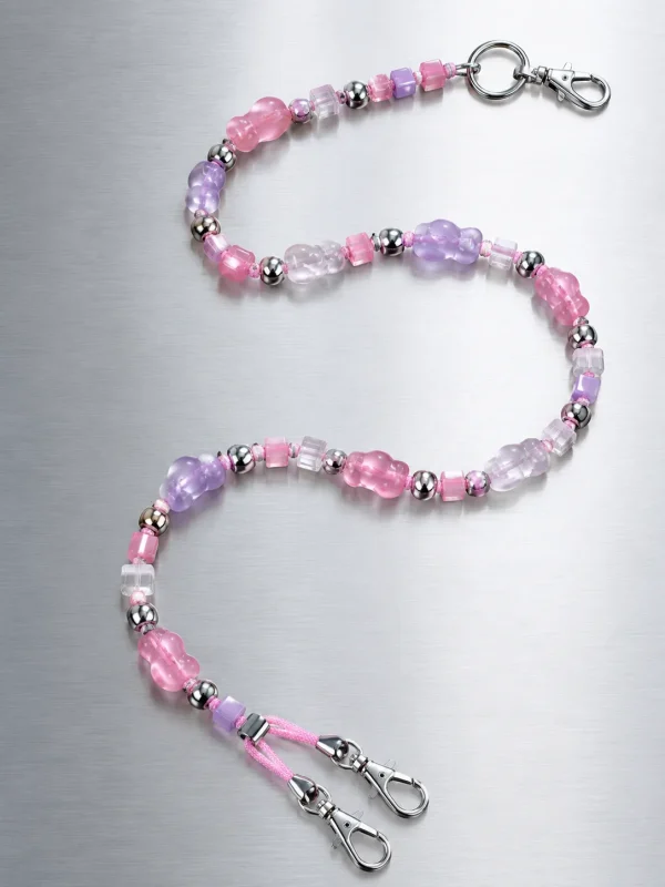 Bubble Pixel Crossbody Lanyard, laid flat