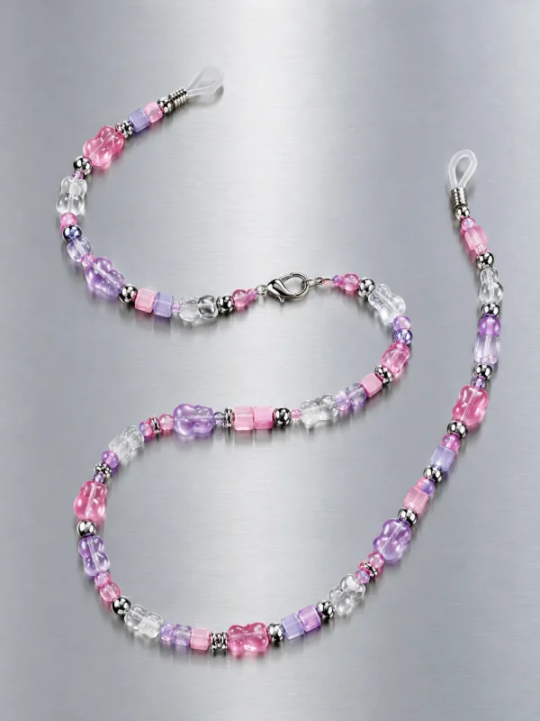 Bubble Pixel Glasses Chain, laid flat