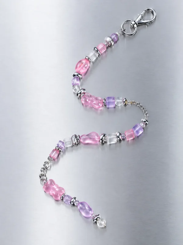 Bubble Pixel Short Lanyard, laid flat