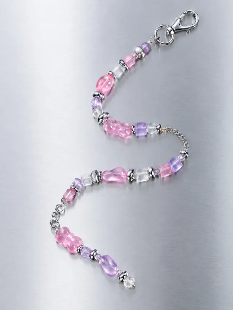 Bubble Pixel Short Lanyard, laid flat
