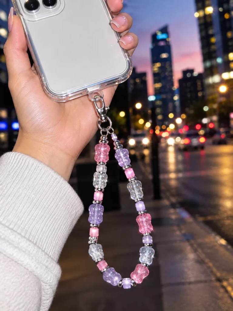 Bubble Pixel Wrist Loop worn or in use
