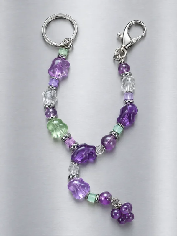 Grape Soda Bag Dangle, laid flat