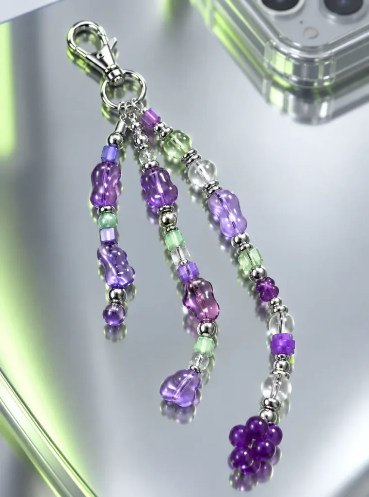Grape Soda Cluster Charm close up