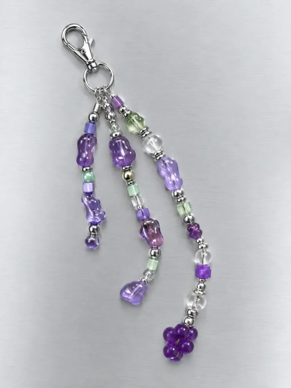 Grape Soda Cluster Charm, laid flat