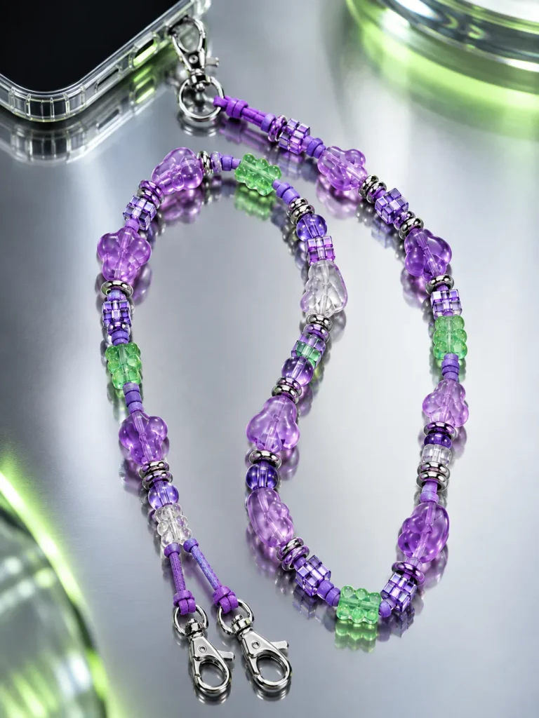 Grape Soda Crossbody Lanyard close up