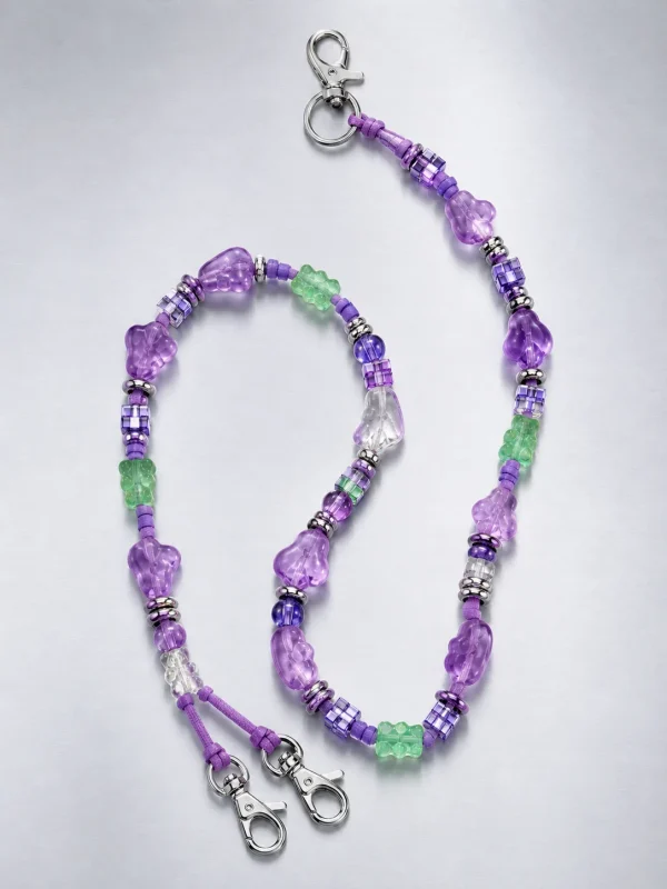 Grape Soda Crossbody Lanyard, laid flat