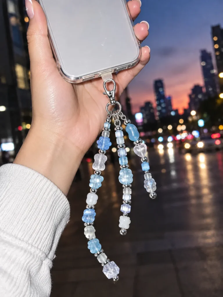 Ice Byte Cluster Charm worn or in use