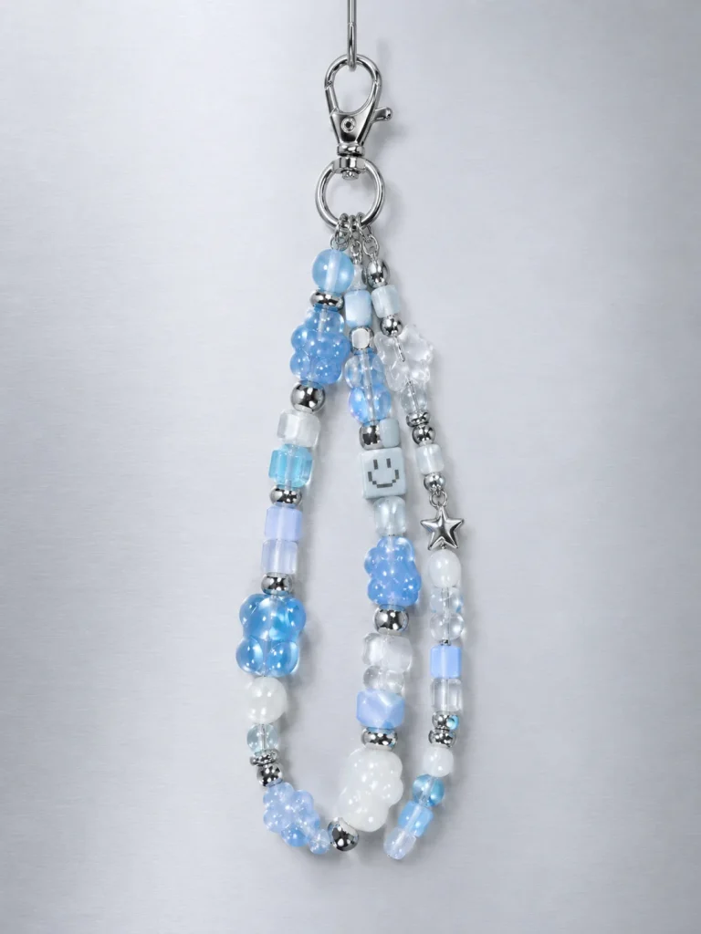 Ice Byte Keyring Cluster hanging from its clasp