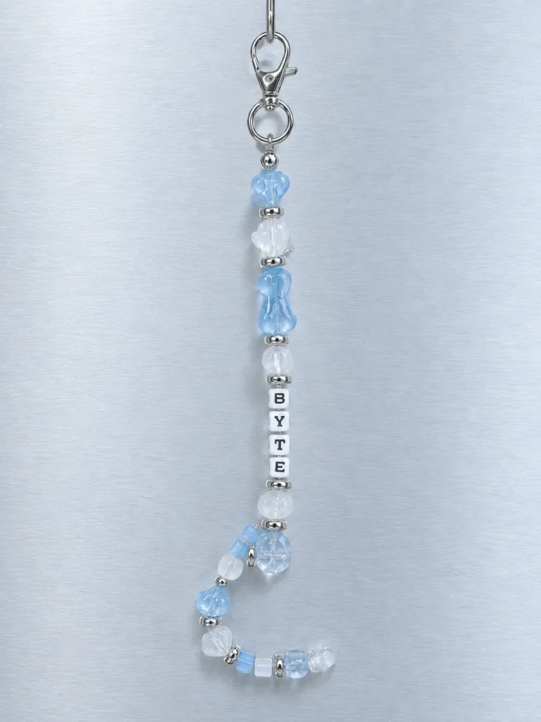 Ice Byte Pixel Strand hanging from its clasp