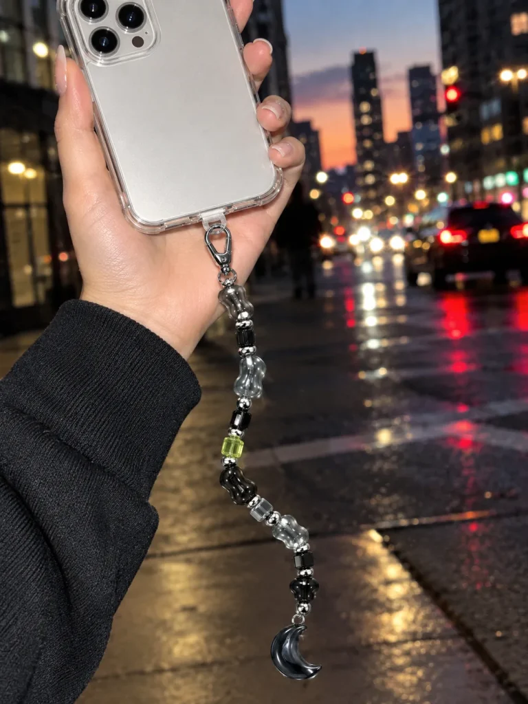 Night Mode Drop Charm worn or in use