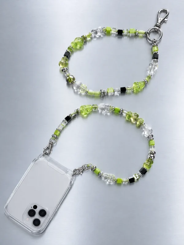 Slime Signal Crossbody Lanyard, laid flat