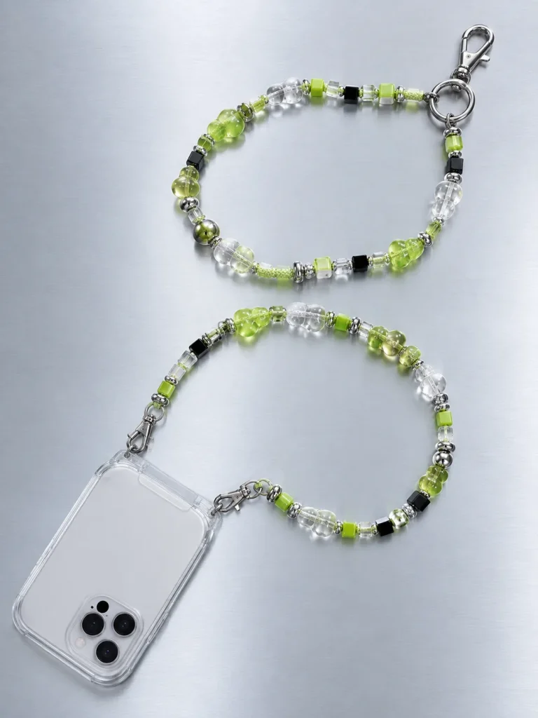 Slime Signal Crossbody Lanyard, laid flat