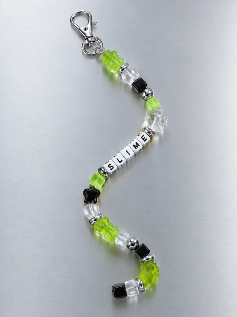 Slime Signal Pixel Strand, laid flat