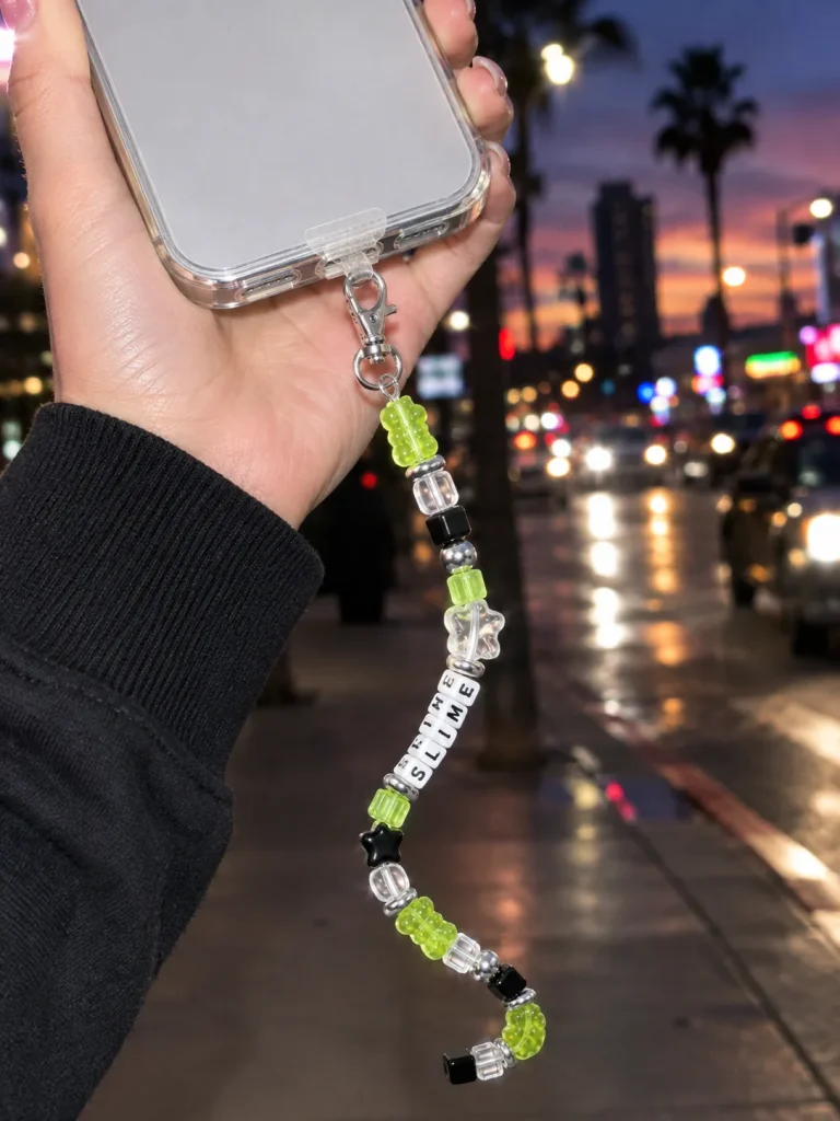 Slime Signal Pixel Strand worn or in use