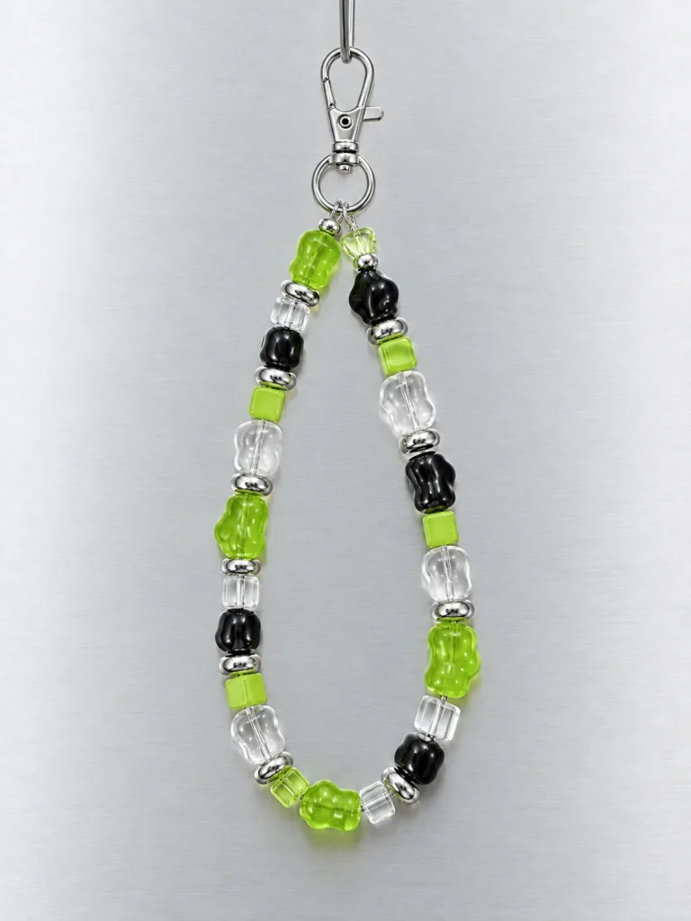 Slime Signal Wrist Loop hanging from its clasp
